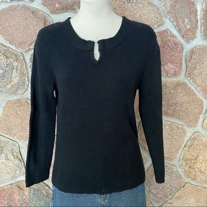 Lindor 100% cotton black sweater